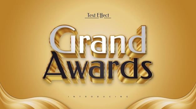 Grand awards editable text effect