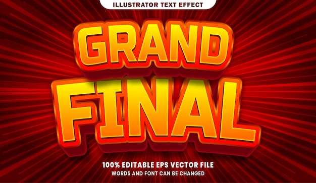 Grand final 3d editable text style effect