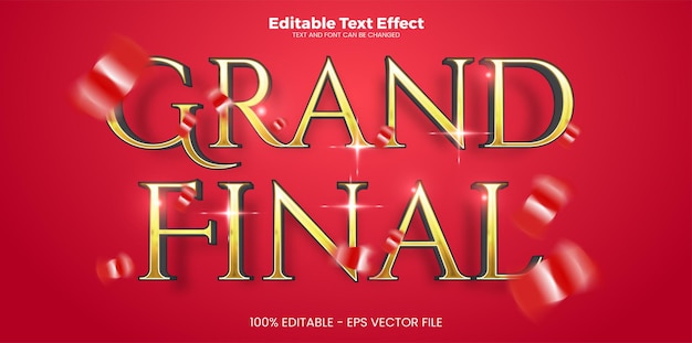 Grand Final editable text effect in modern trend style