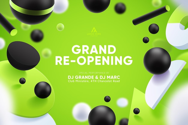 Grand heropening achtergrond