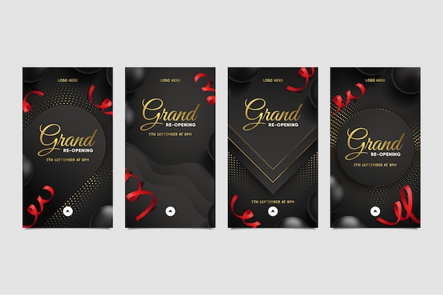 Grand heropening instagram verhalen concept