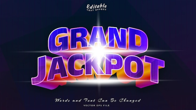 Grand jackpot-teksteffect