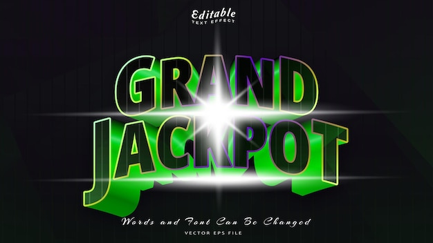 Grand jackpot-teksteffect