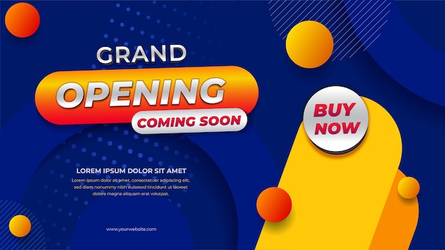 Grand opening background with flat design