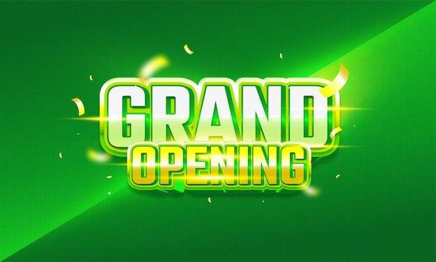 Grand opening banner template design background