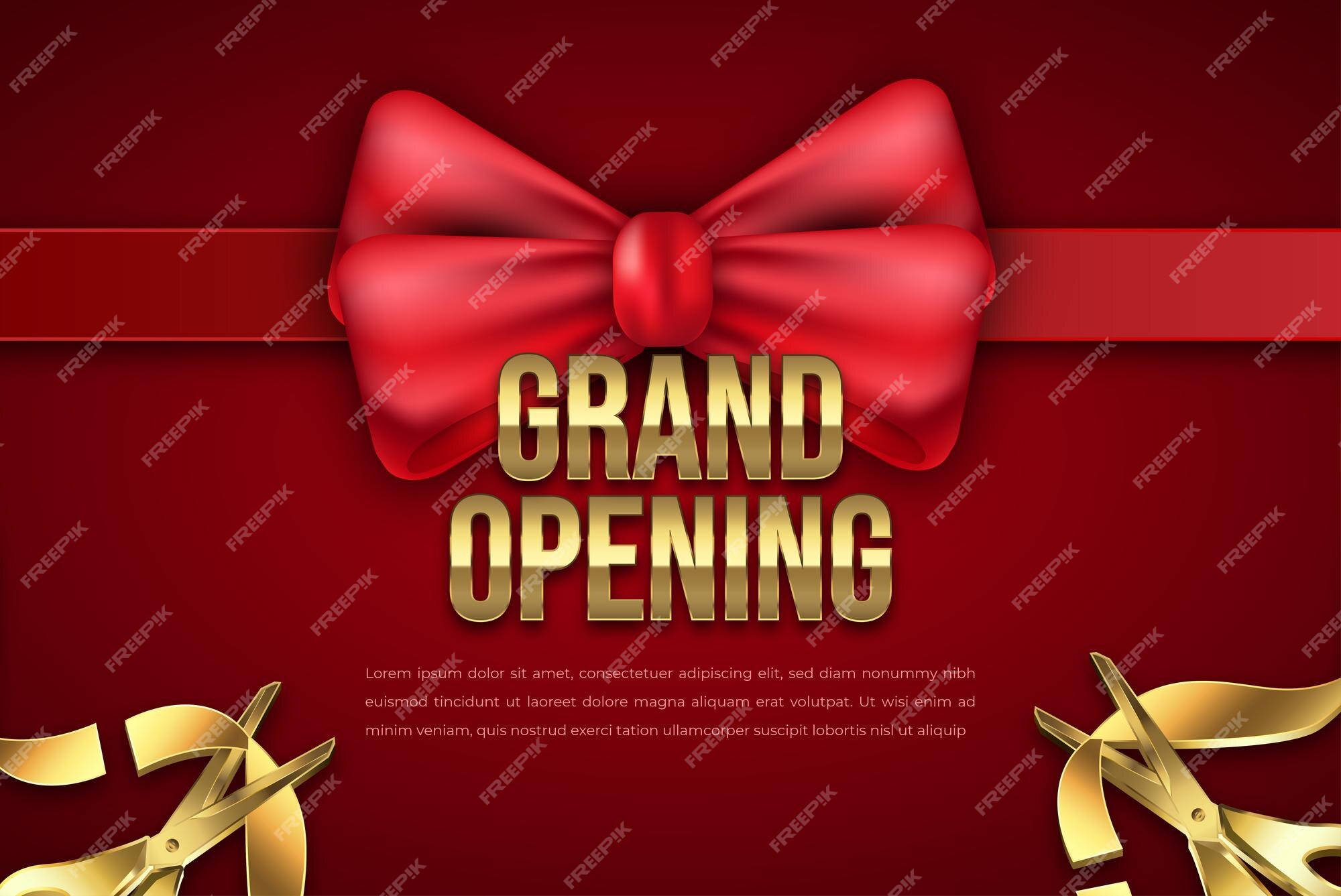 Grand opening banner stock vector. Illustration of scissor - 10540289