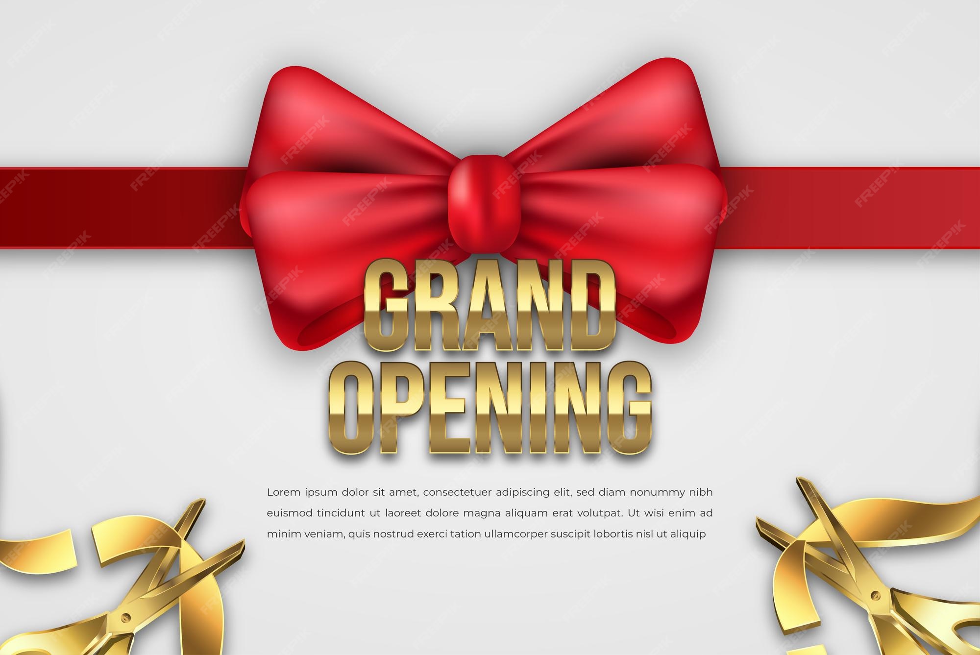 Grand opening banner stock vector. Illustration of scissor - 10540289