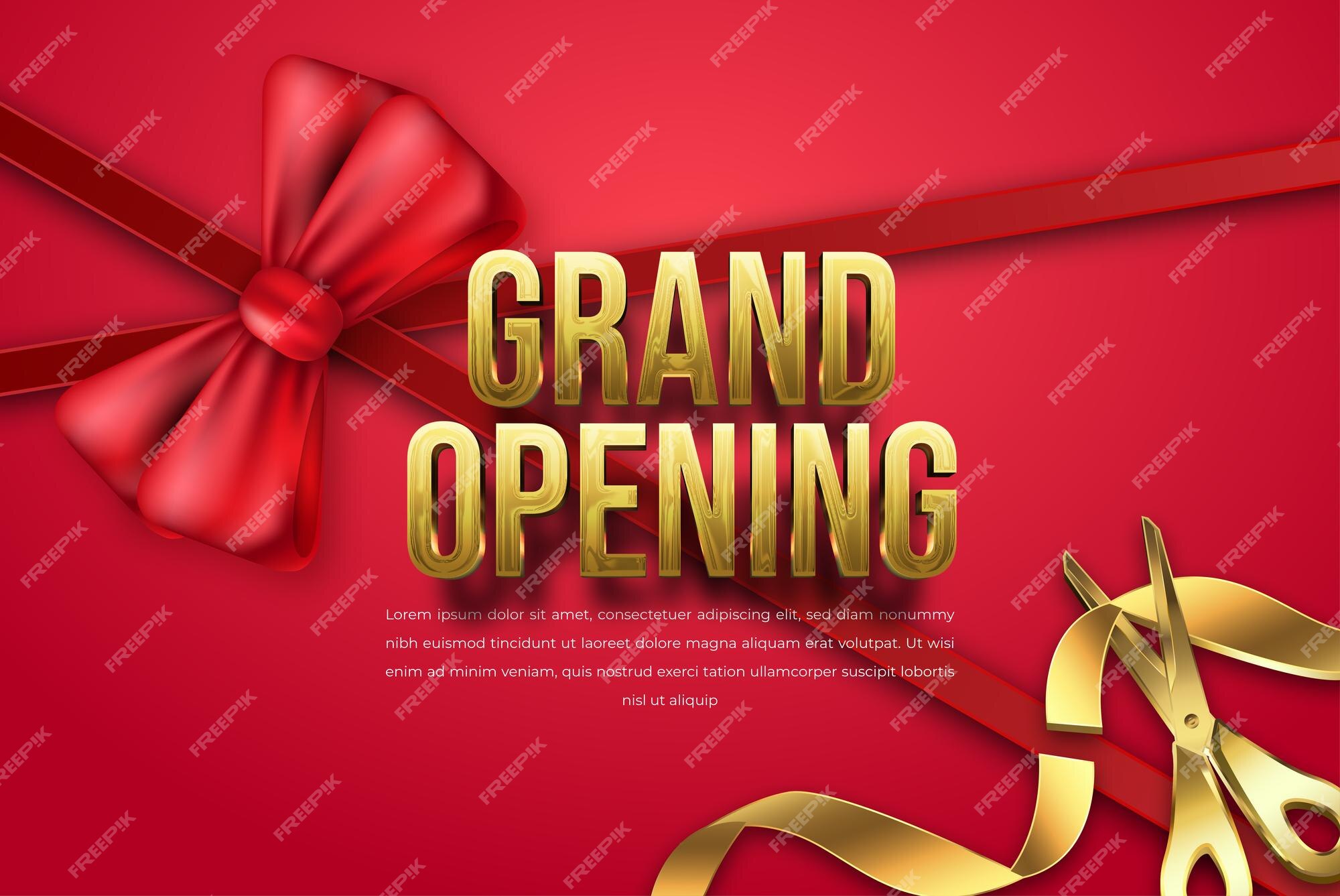 Grand opening banner stock vector. Illustration of scissor - 10540289