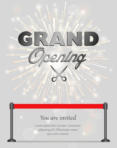 Vector grand opening banner