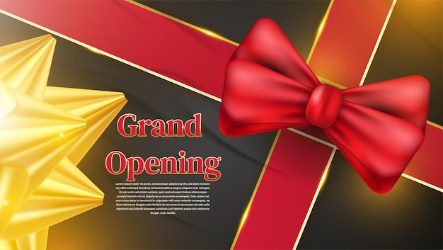 Vector grand opening, best party for all festive banner with gold