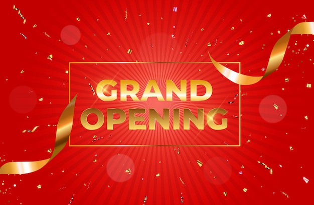 Vector grand opening card