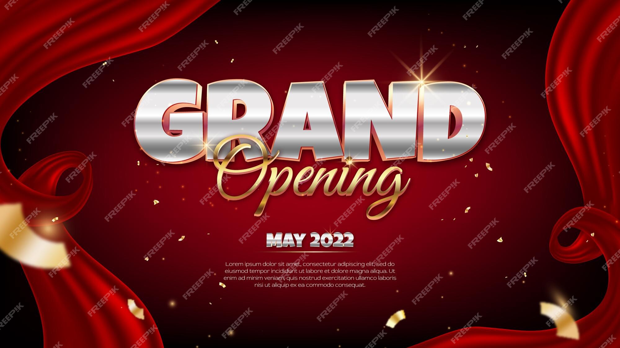 Download the Grand Opening ceremony red silk ribbon frame 1750756