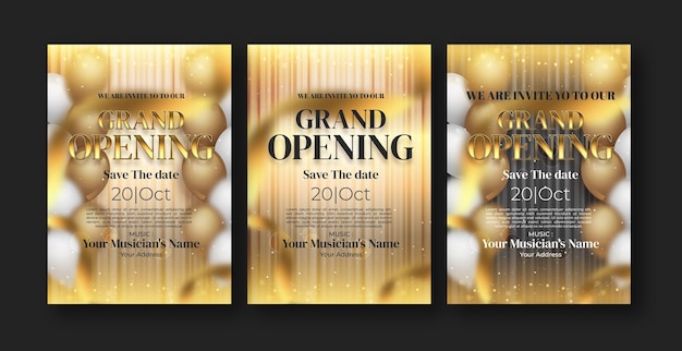 Grand opening ceremony invitation or flyer design