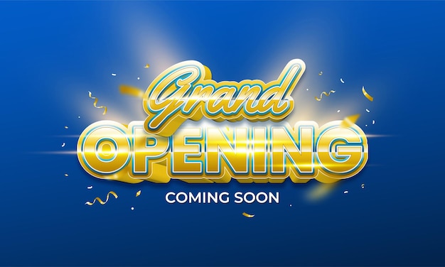 Grand opening coming soon banner template design background