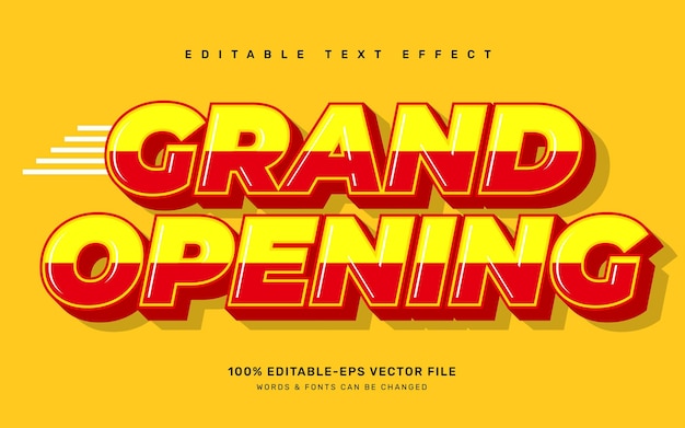 Grand opening editable text effect template