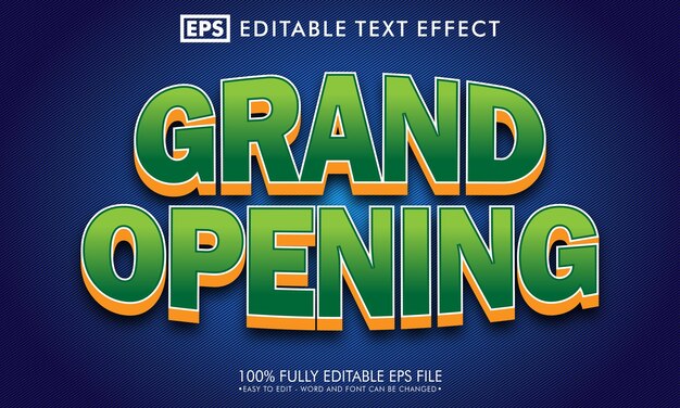 Premium Vector  Grand master 3d editable text style effect