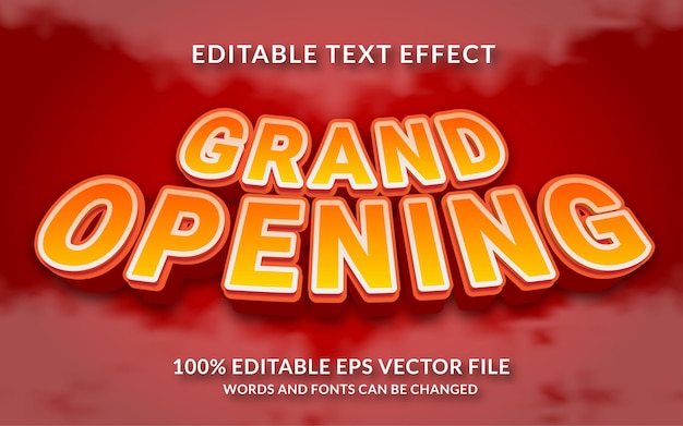 Grand Opening editable text effect