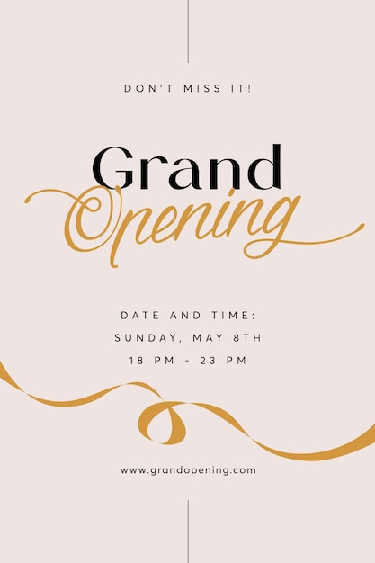 A grand opening flyer design