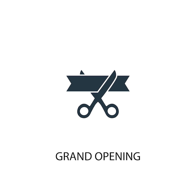 Grand opening icon. Simple element illustration. grand opening concept symbol design. Can be used for web and mobile.