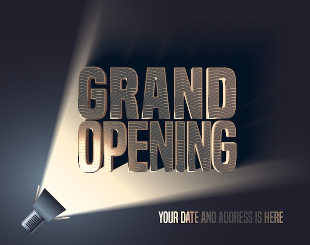 Vector grand opening illustration, background