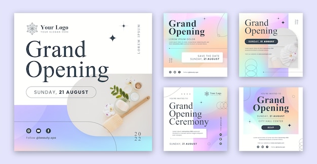 Grand opening instagram posts ontwerp