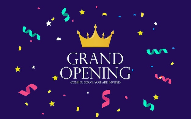 Grand Opening luxe uitnodiging achtergrond