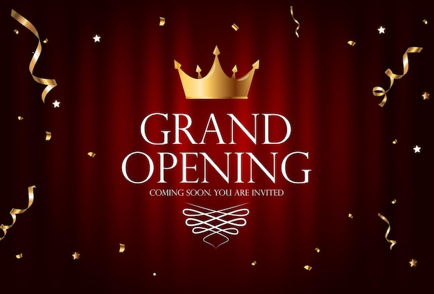 Grand opening luxe uitnodiging achtergrond