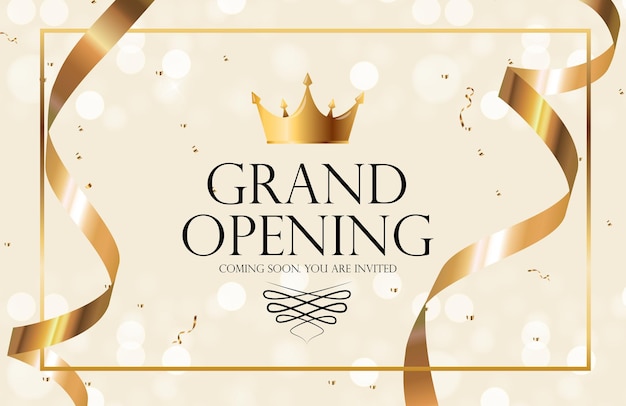 Vector grand opening luxury invitation