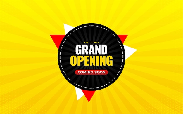 Grand opening sale poster sale banner design template with 3d editable text effect