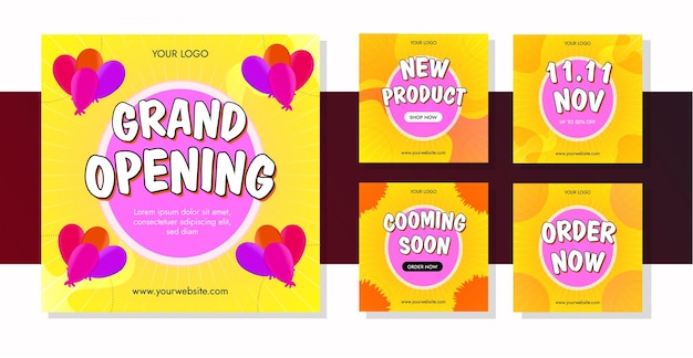 grand opening social media post collection