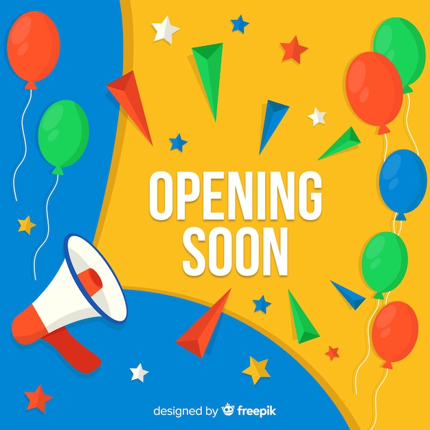 Grand opening soon, announcement design