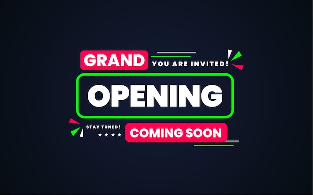 Grand opening soon sale poster sale banner design template with 3d editable text effect