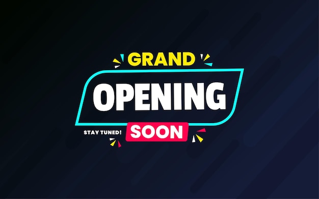 Vector grand opening soon sale poster sale banner design template with 3d editable text effect