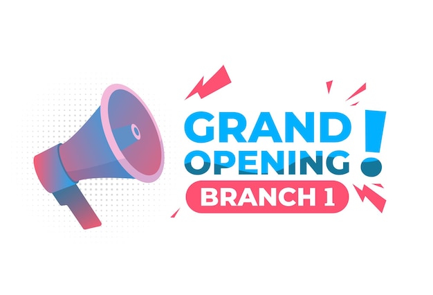 grand opening template vector illustration EPS 10