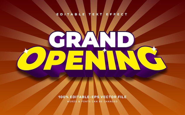 Grand opening text effect