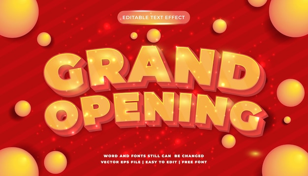 Grand opening text effect