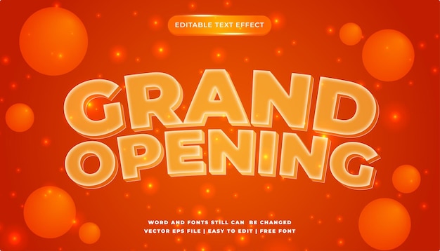 Grand opening text effect