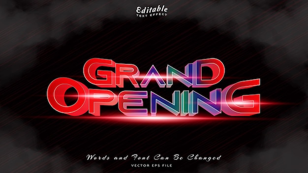 Grand opening text effect