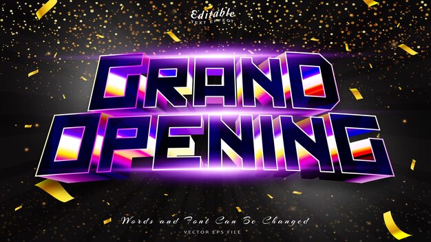 GRAND OPENING TEXT EFFECT