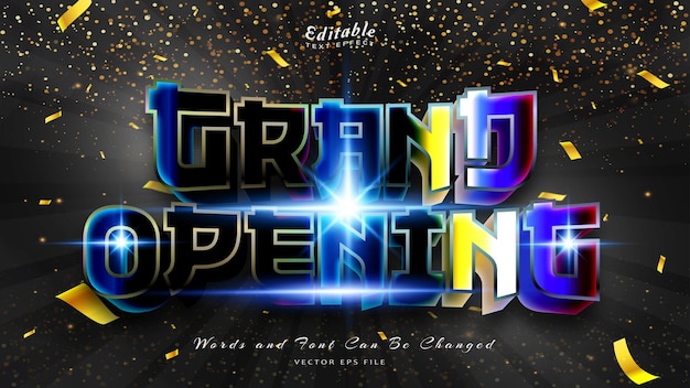 Grand opening text effect