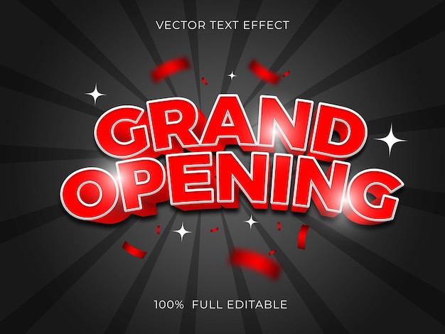 Grand opening text effect