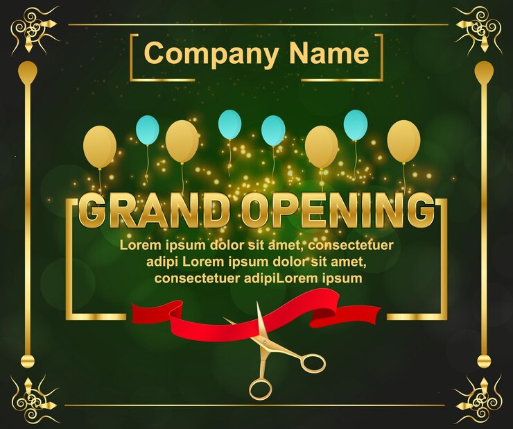 Grand opening vector achtergrond Banner of achtergrond voor openingsceremonie