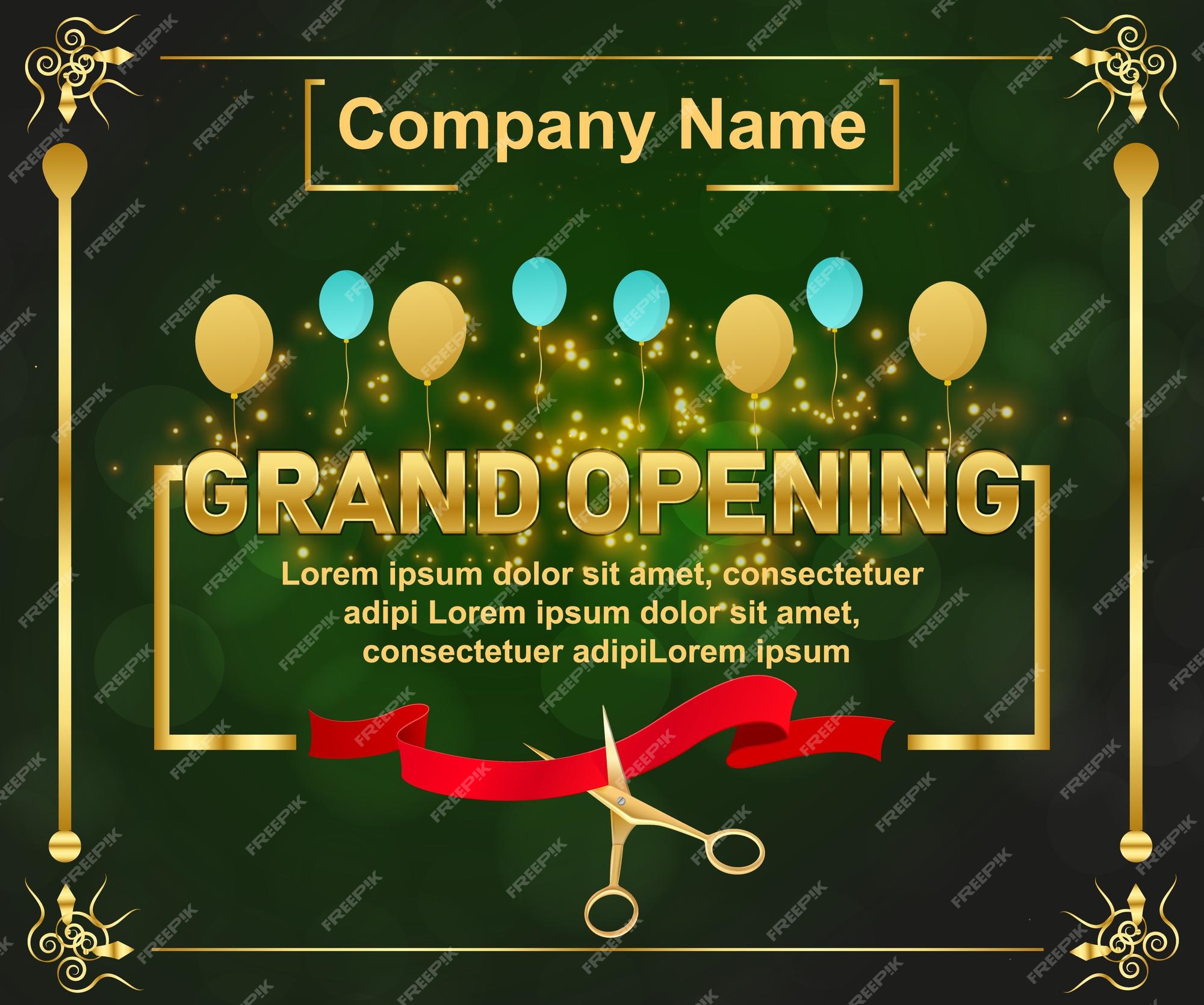 Premium Vector | Grand opening vector background banner or backdrop for opening  ceremony