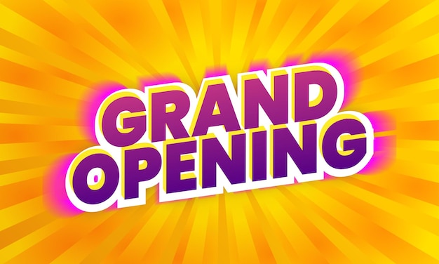 Grand opening vector banner design