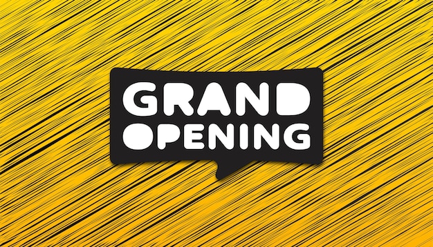 Vector grand opening with brick wall background template