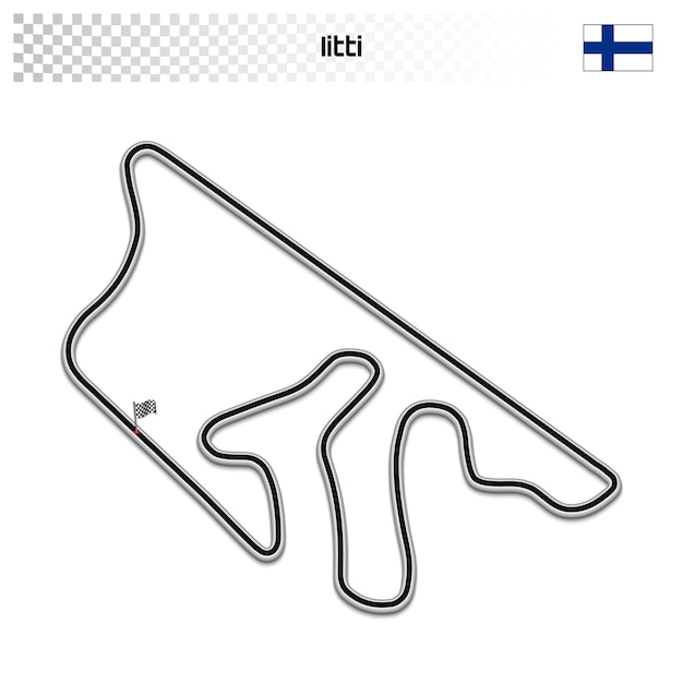 Grand prix race track for motorsport and autosport