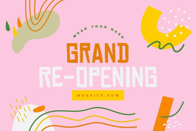 Grand re-opening background