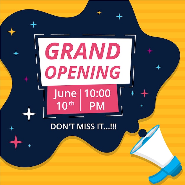 Vector grand re-opening banner