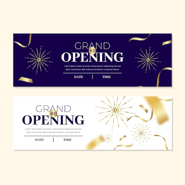 Grand re-opening banner