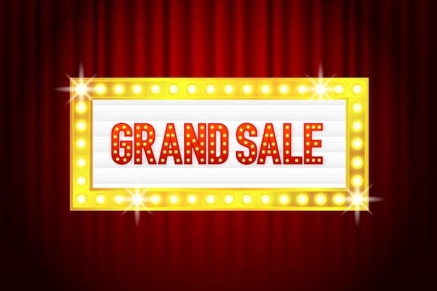 Grand Sale banner Marquee lightbox Grand sale banner concept Vector illustratie